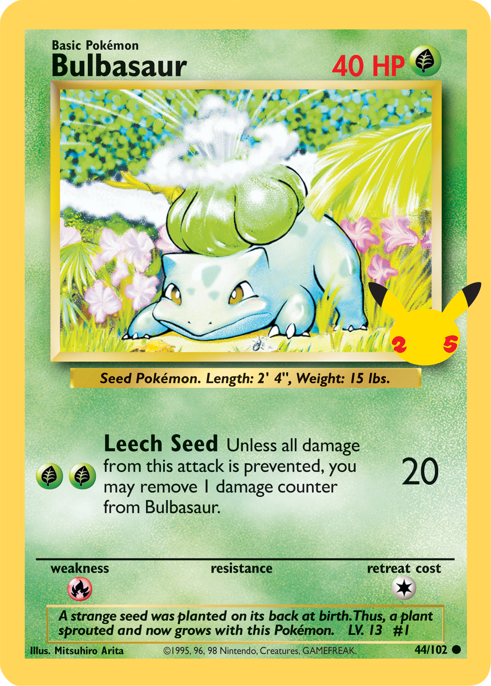 Bulbasaur (44/102) (Jumbo Card) [First Partner Pack] | L.A. Mood Comics and Games