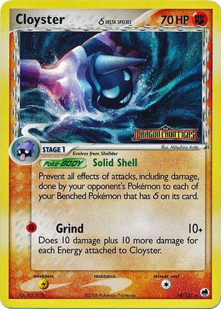 Cloyster (14/101) (Delta Species) (Stamped) [EX: Dragon Frontiers] | L.A. Mood Comics and Games