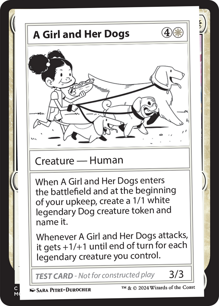 A Girl and Her Dogs [Mystery Booster 2 Playtest Cards] | L.A. Mood Comics and Games