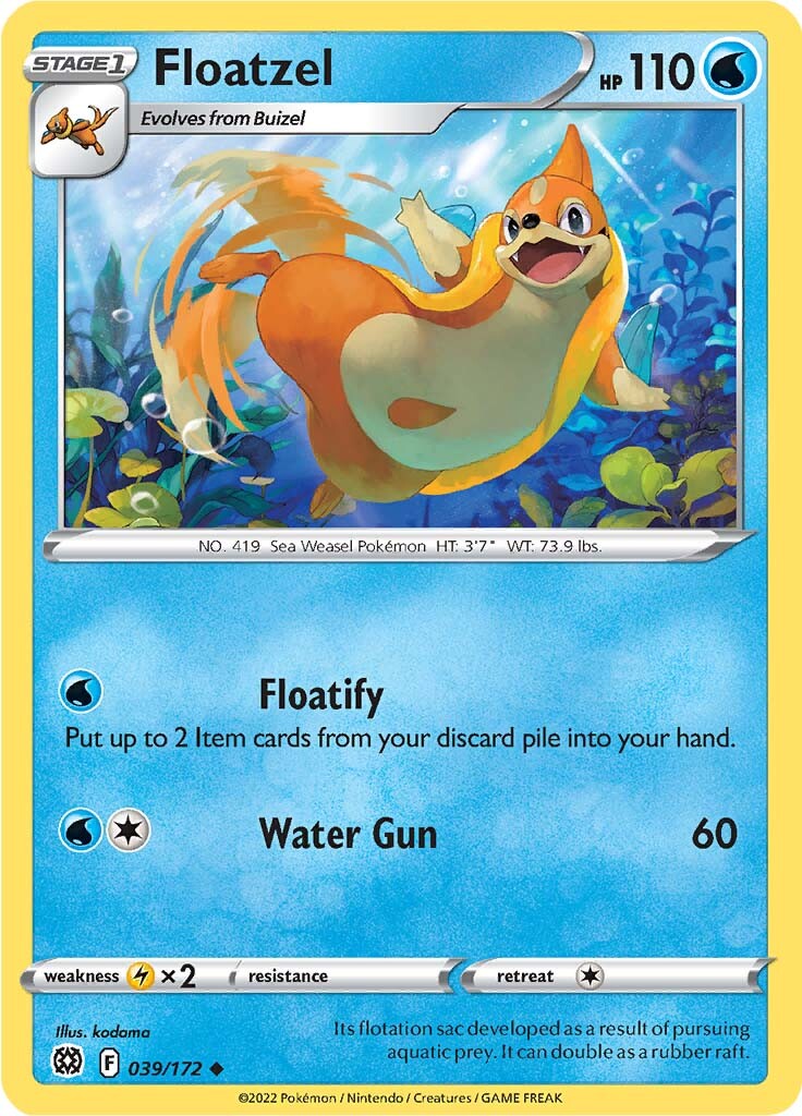 Floatzel (039/172) [Sword & Shield: Brilliant Stars] | L.A. Mood Comics and Games