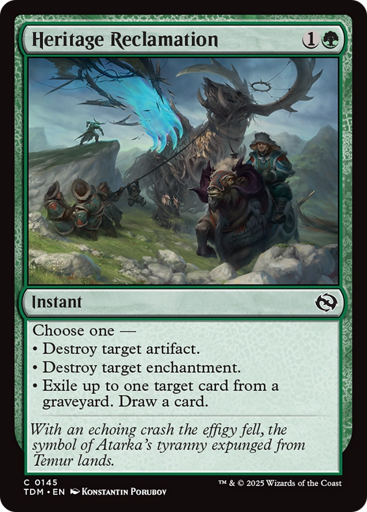 Heritage Reclamation [Tarkir: Dragonstorm] | L.A. Mood Comics and Games