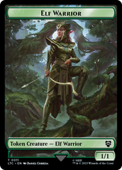 Elf Warrior // Treasure Double Sided Token [The Lord of the Rings: Tales of Middle-Earth Commander Tokens] | L.A. Mood Comics and Games
