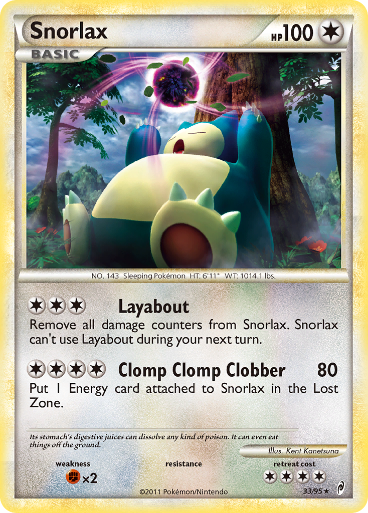 Snorlax (33/95) [HeartGold & SoulSilver: Call of Legends] | L.A. Mood Comics and Games