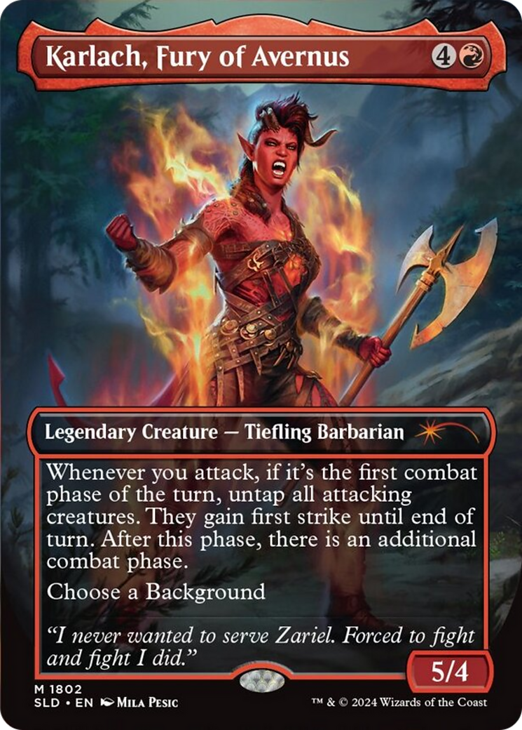 Karlach, Fury of Avernus (Rainbow Foil) [Secret Lair Drop Series] | L.A. Mood Comics and Games