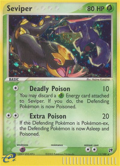 Seviper (11/100) [EX: Sandstorm] | L.A. Mood Comics and Games