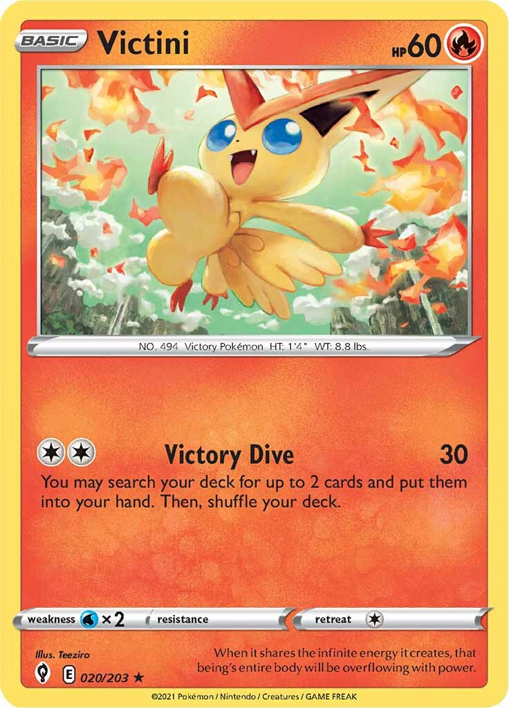 Victini (020/203) [Sword & Shield: Evolving Skies] | L.A. Mood Comics and Games