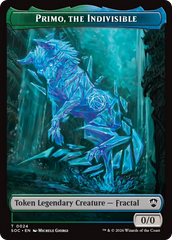 Beast // Primo, The Indivisible Double-Sided Token [Secrets of Strixhaven Commander Tokens] | L.A. Mood Comics and Games