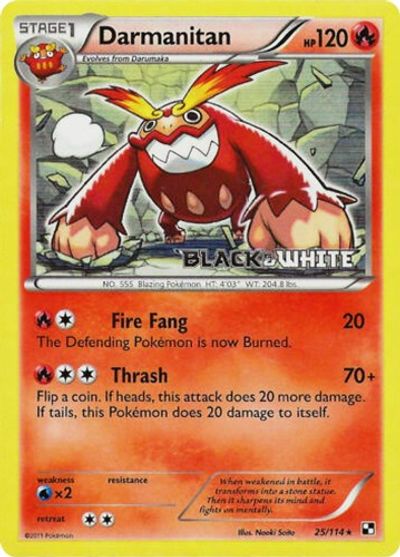 Darmanitan (25/114) (Prerelease Promo) [Black & White: Black Star Promos] | L.A. Mood Comics and Games