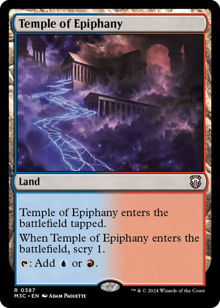 Temple of Epiphany (Ripple Foil) [Modern Horizons 3 Commander] | L.A. Mood Comics and Games