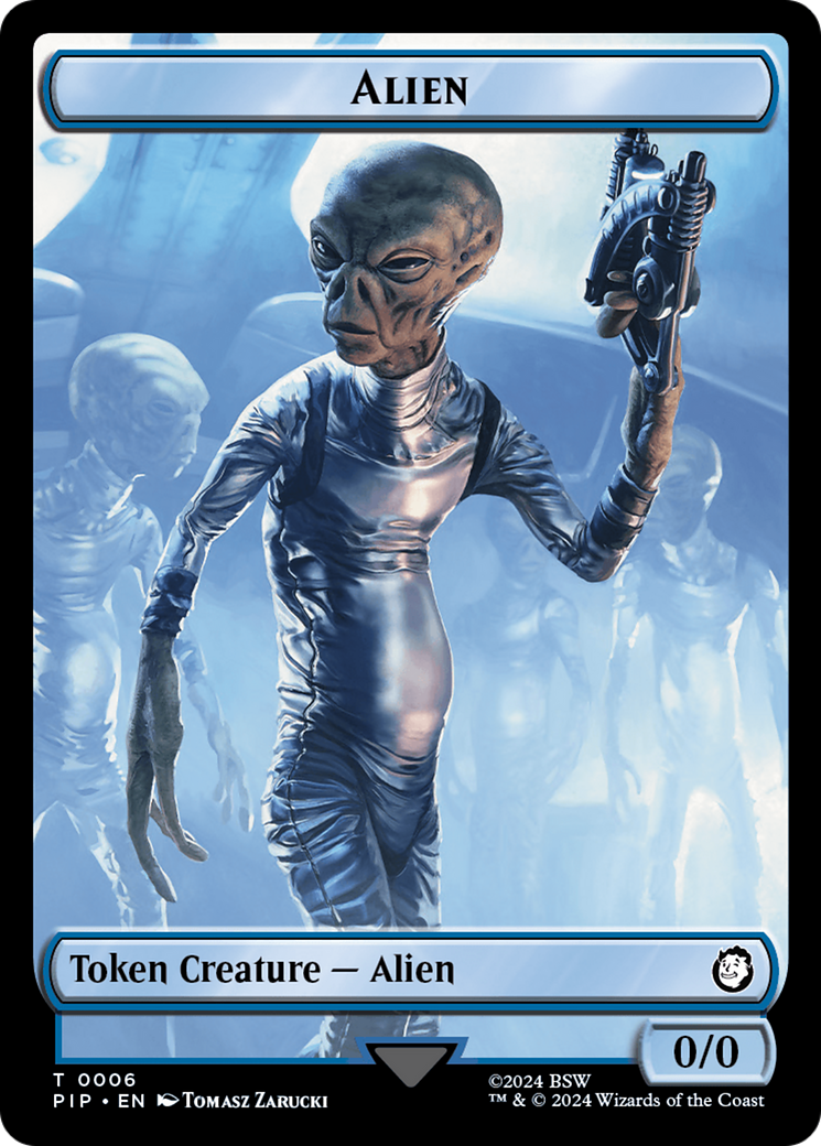 Radiation // Alien Double-Sided Token [Fallout Tokens] | L.A. Mood Comics and Games