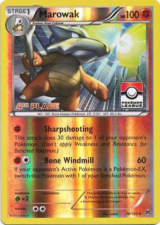 Marowak (78/162) (League Promo 4th Place) [XY: BREAKthrough] | L.A. Mood Comics and Games
