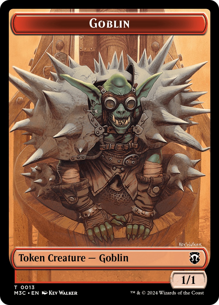 Tarmogoyf (Ripple Foil) // Goblin Double-Sided Token [Modern Horizons 3 Commander Tokens] | L.A. Mood Comics and Games