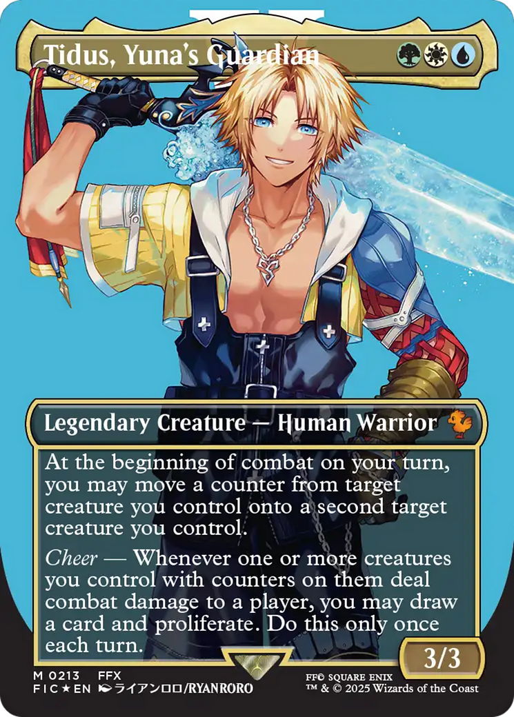 Tidus, Yuna's Guardian (Borderless) (Surge Foil) [FINAL FANTASY Commander] | L.A. Mood Comics and Games