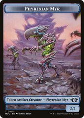 Phyrexian Myr // Dinosaur Double-Sided Token [March of the Machine Tokens] | L.A. Mood Comics and Games