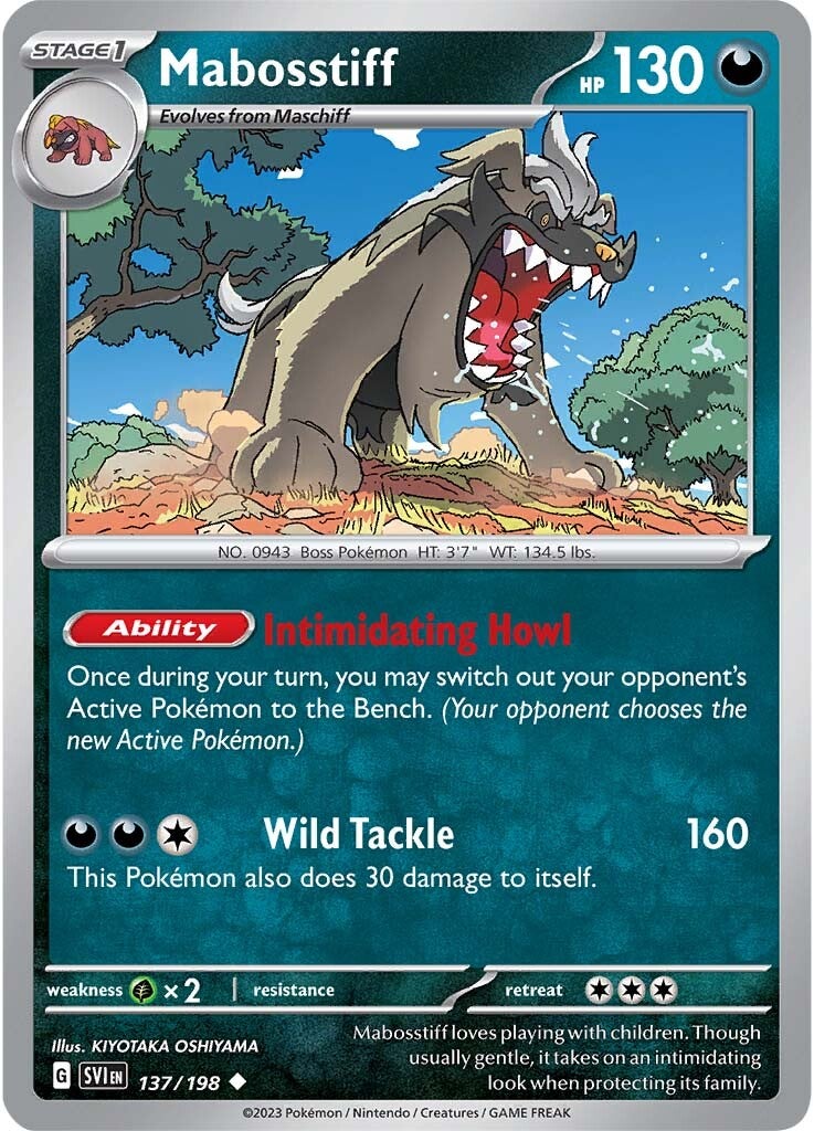 Mabosstiff (137/198) [Scarlet & Violet: Base Set] | L.A. Mood Comics and Games