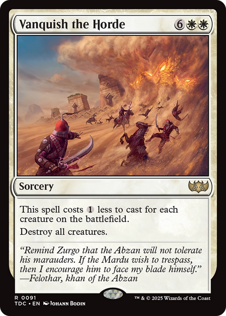 Vanquish the Horde [Tarkir: Dragonstorm Commander] | L.A. Mood Comics and Games