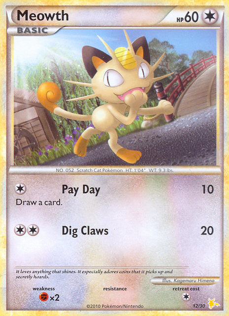Meowth (12/30) [HeartGold & SoulSilver: Trainer Kit - Raichu] | L.A. Mood Comics and Games