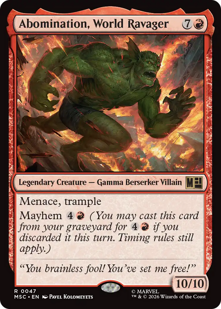 Abomination, World Ravager (Surge Foil) [Marvel Super Heroes Commander] | L.A. Mood Comics and Games