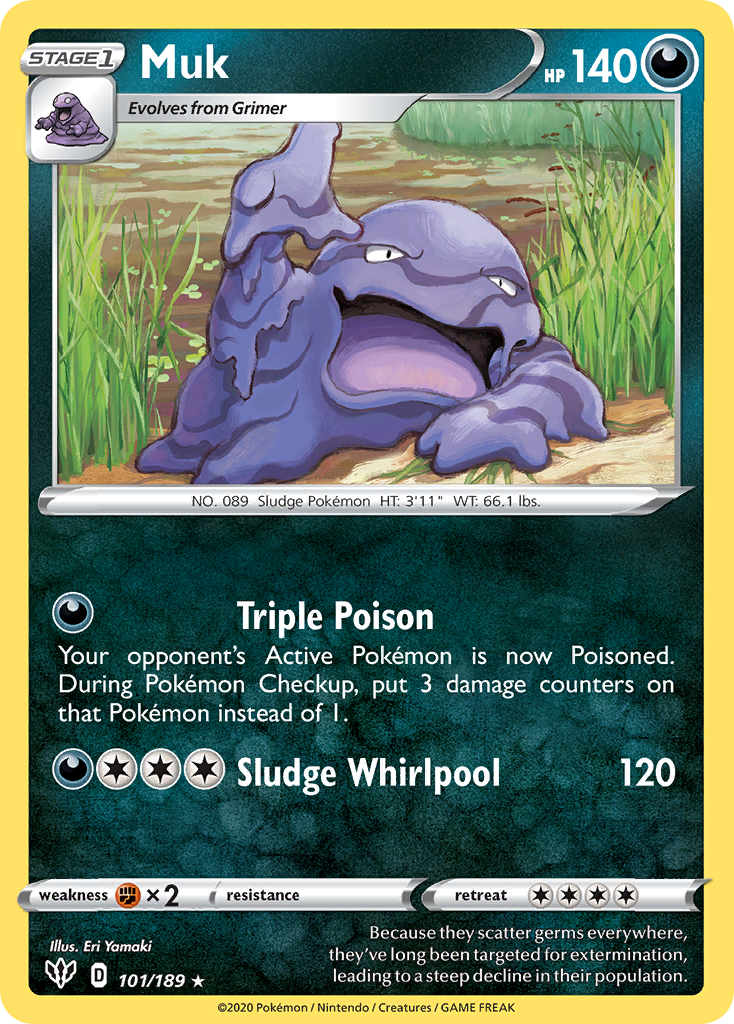 Muk (101/189) [Sword & Shield: Darkness Ablaze] | L.A. Mood Comics and Games