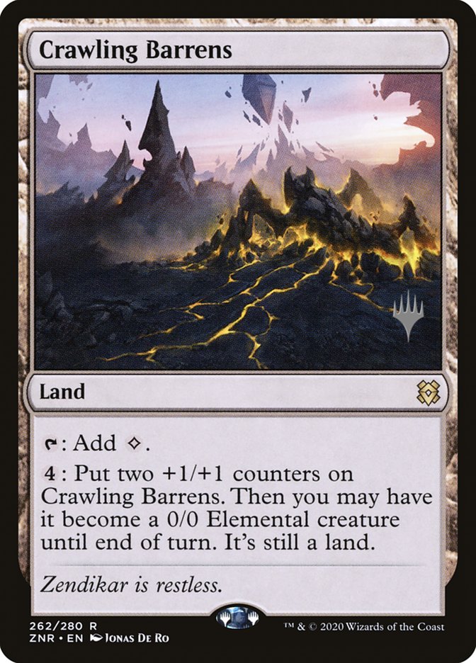 Crawling Barrens (Promo Pack) [Zendikar Rising Promos] | L.A. Mood Comics and Games