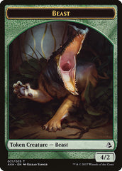 Oketra's Attendant // Beast Double-Sided Token [Amonkhet Tokens] | L.A. Mood Comics and Games