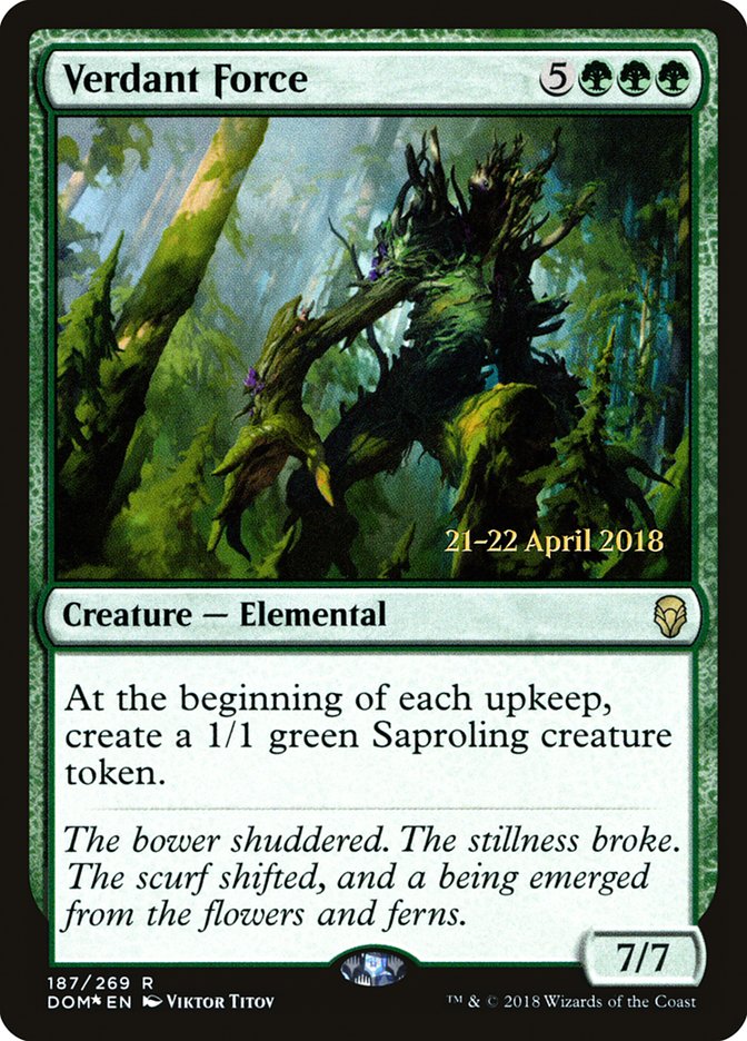 Verdant Force [Dominaria Prerelease Promos] | L.A. Mood Comics and Games
