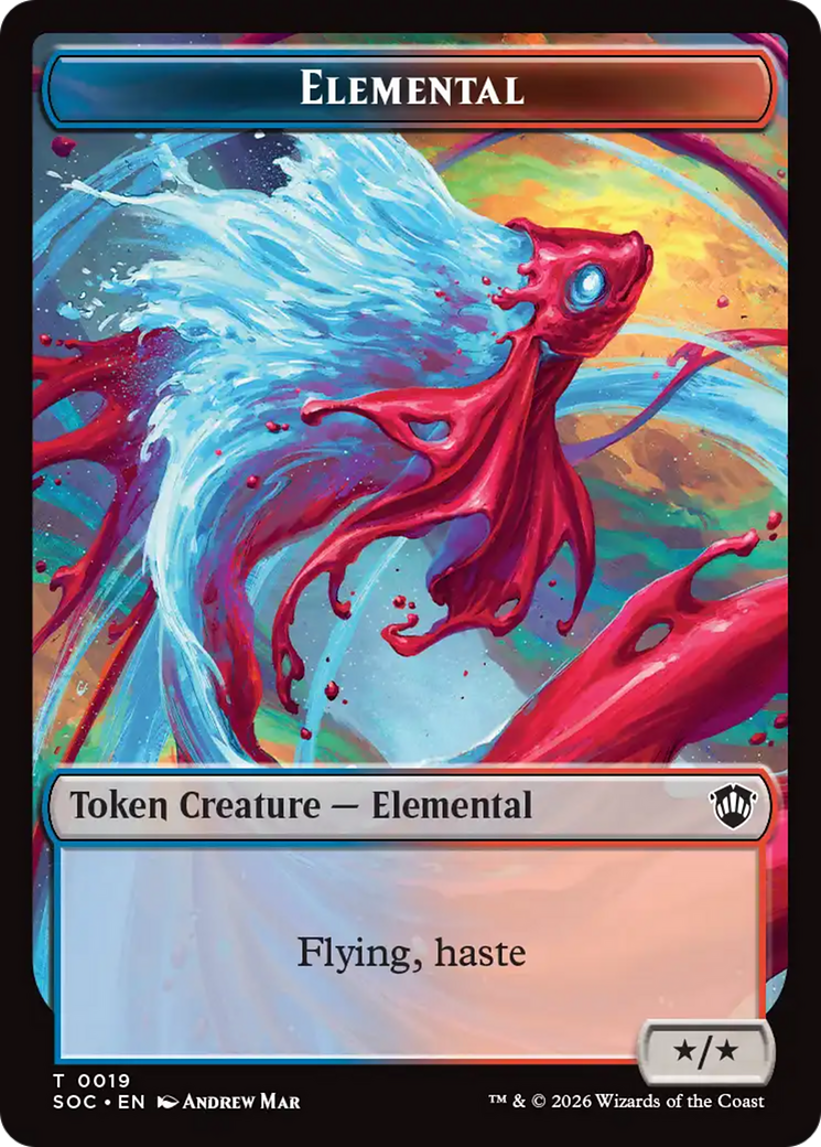 Elemental (0019) // Copy Double-Sided Token [Secrets of Strixhaven Commander Tokens] | L.A. Mood Comics and Games