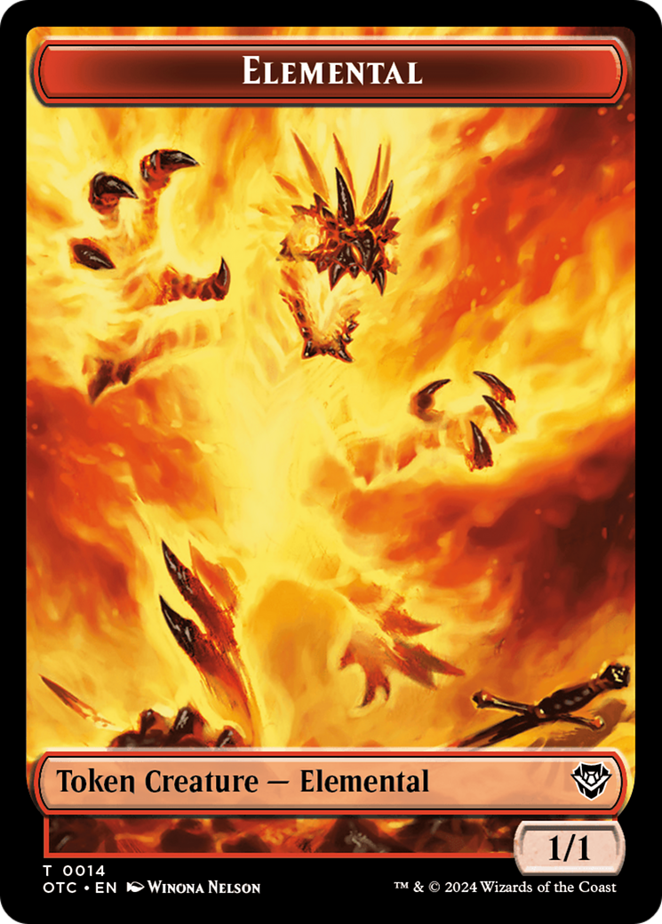 Bird Illusion // Elemental (0014) Double-Sided Token [Outlaws of Thunder Junction Commander Tokens] | L.A. Mood Comics and Games