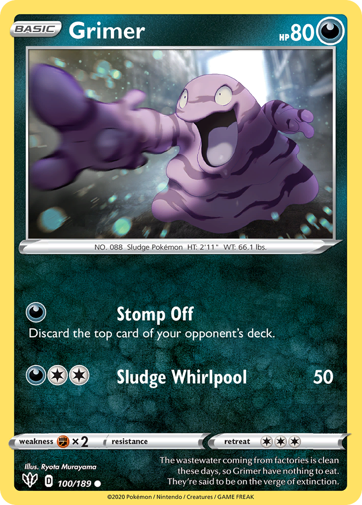 Grimer (100/189) [Sword & Shield: Darkness Ablaze] | L.A. Mood Comics and Games