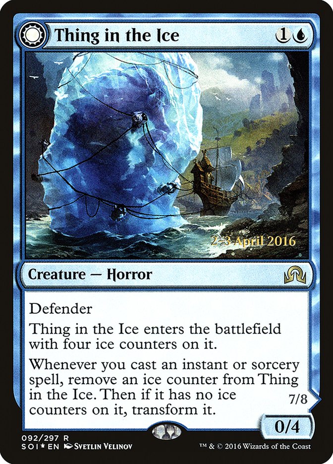 Thing in the Ice // Awoken Horror [Shadows over Innistrad Prerelease Promos] | L.A. Mood Comics and Games