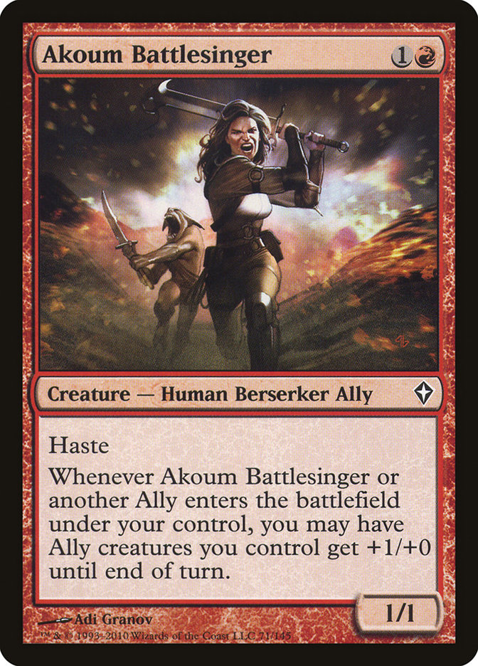 Akoum Battlesinger [Worldwake] | L.A. Mood Comics and Games