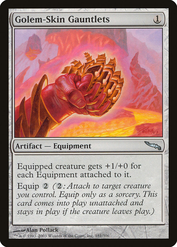 Golem-Skin Gauntlets [Mirrodin] | L.A. Mood Comics and Games
