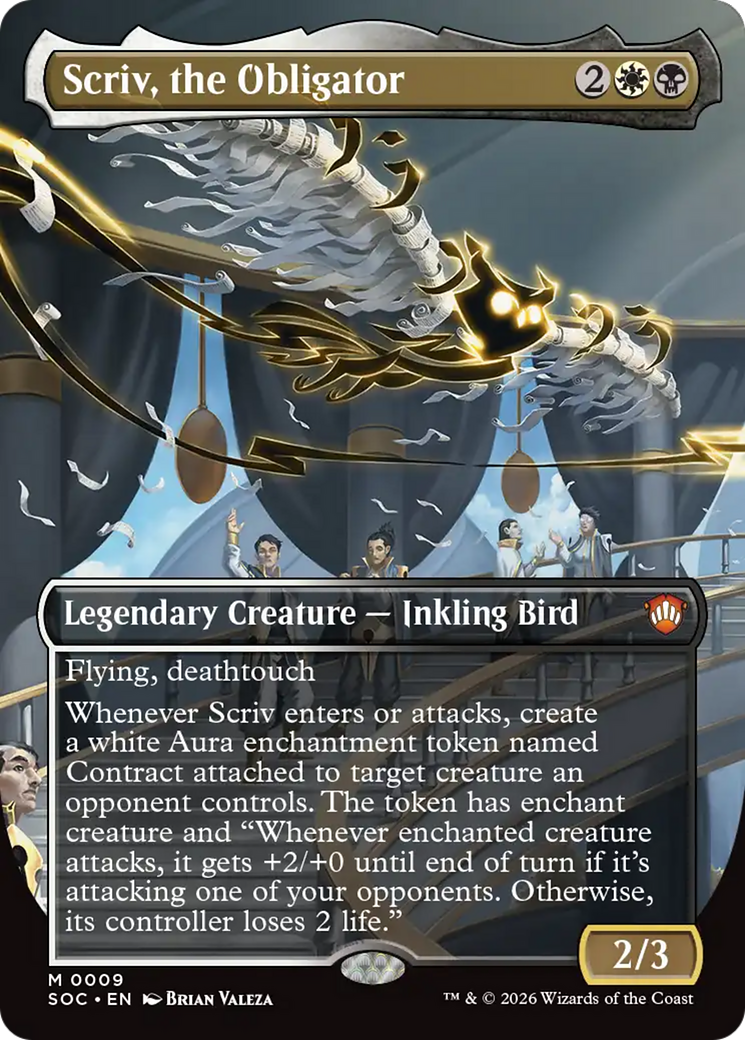 Scriv, the Obligator (Borderless) [Secrets of Strixhaven Commander] | L.A. Mood Comics and Games