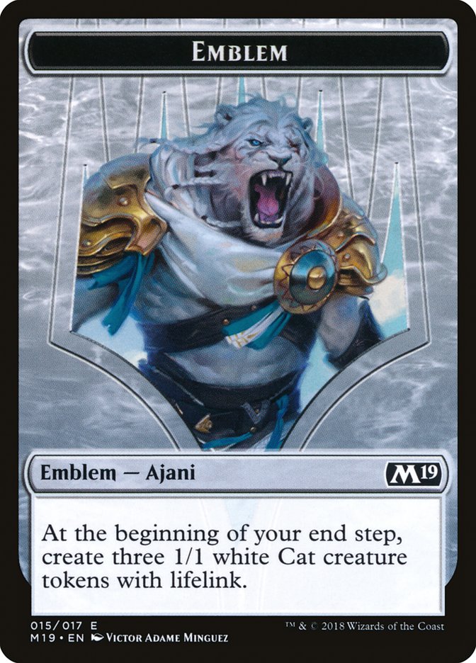 Ajani, Adversary of Tyrants Emblem [Core Set 2019 Tokens] | L.A. Mood Comics and Games