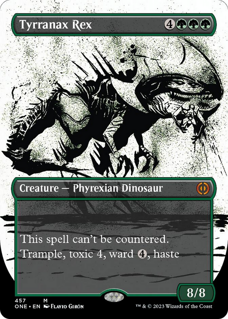 Tyrranax Rex (Borderless Ichor Step-and-Compleat Foil) [Phyrexia: All Will Be One] | L.A. Mood Comics and Games