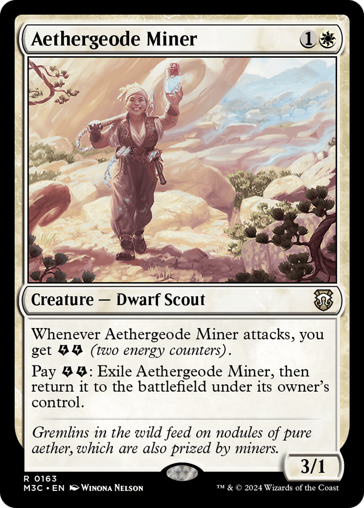 Aethergeode Miner (Ripple Foil) [Modern Horizons 3 Commander] | L.A. Mood Comics and Games