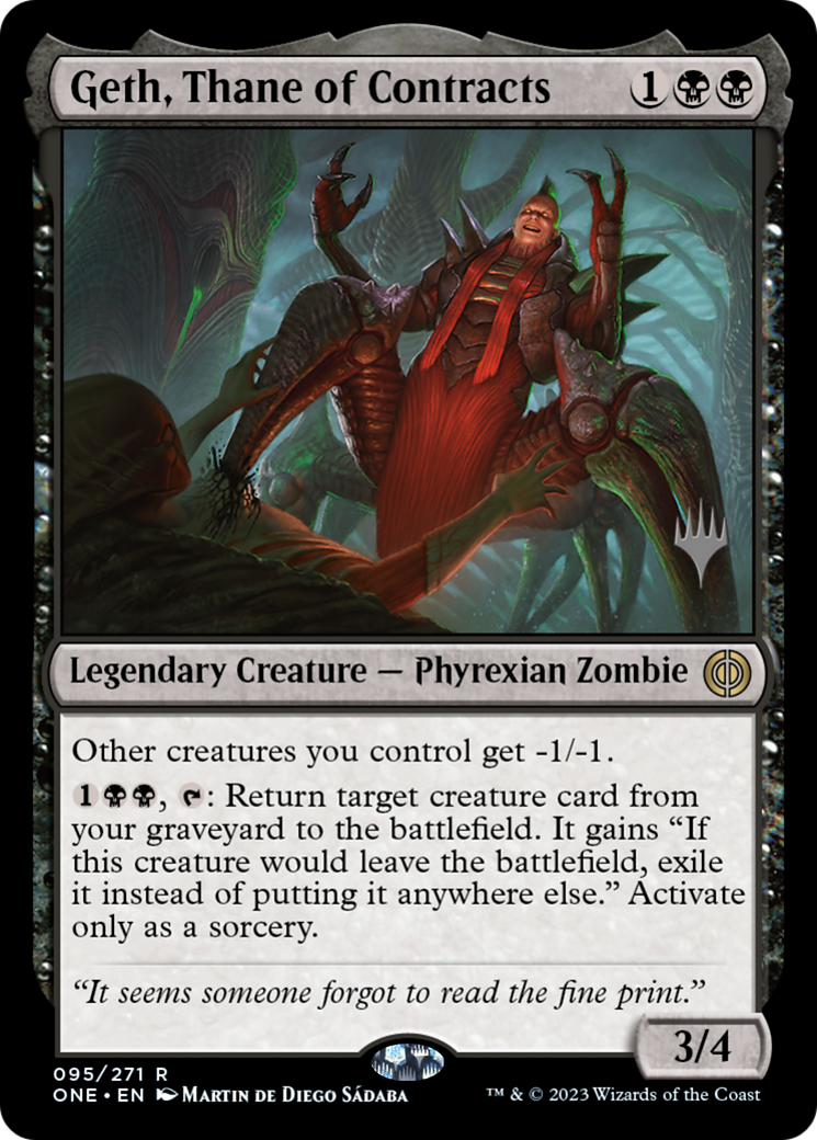 Geth, Thane of Contracts (Promo Pack) [Phyrexia: All Will Be One Promos] | L.A. Mood Comics and Games