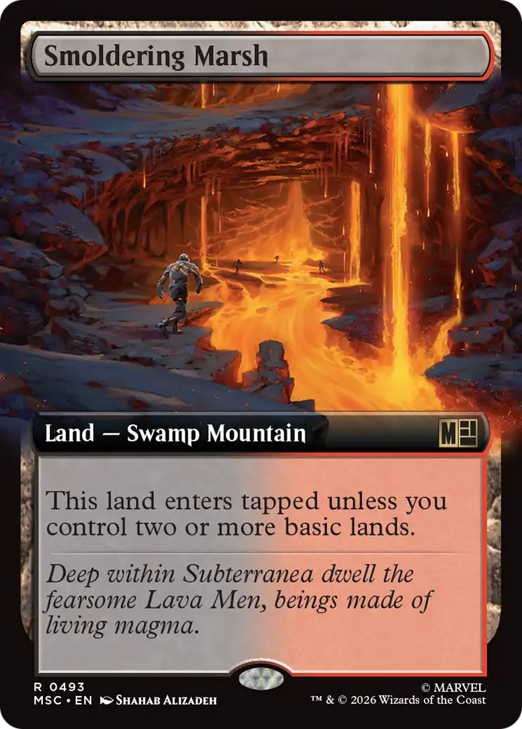 Smoldering Marsh (Extended Art) [Marvel Super Heroes Commander] | L.A. Mood Comics and Games