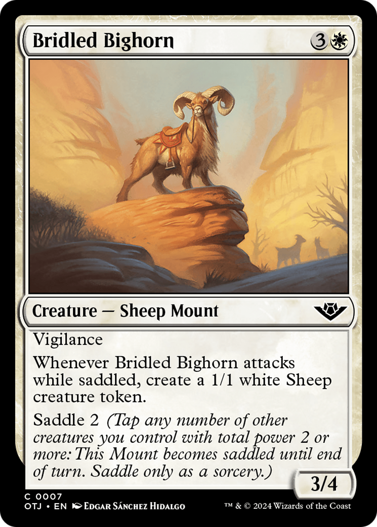 Bridled Bighorn [Outlaws of Thunder Junction] | L.A. Mood Comics and Games