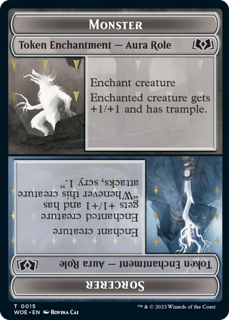 Monster Role // Sorcerer Role Token [Wilds of Eldraine Tokens] | L.A. Mood Comics and Games