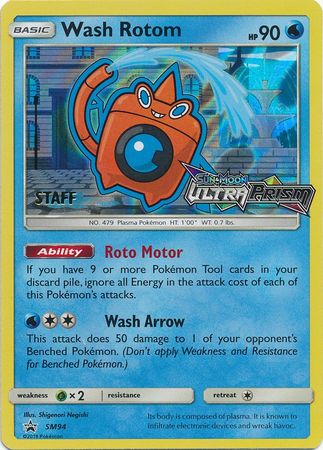 Wash Rotom (SM94) (Staff Prerelease Promo) [Sun & Moon: Black Star Promos] | L.A. Mood Comics and Games