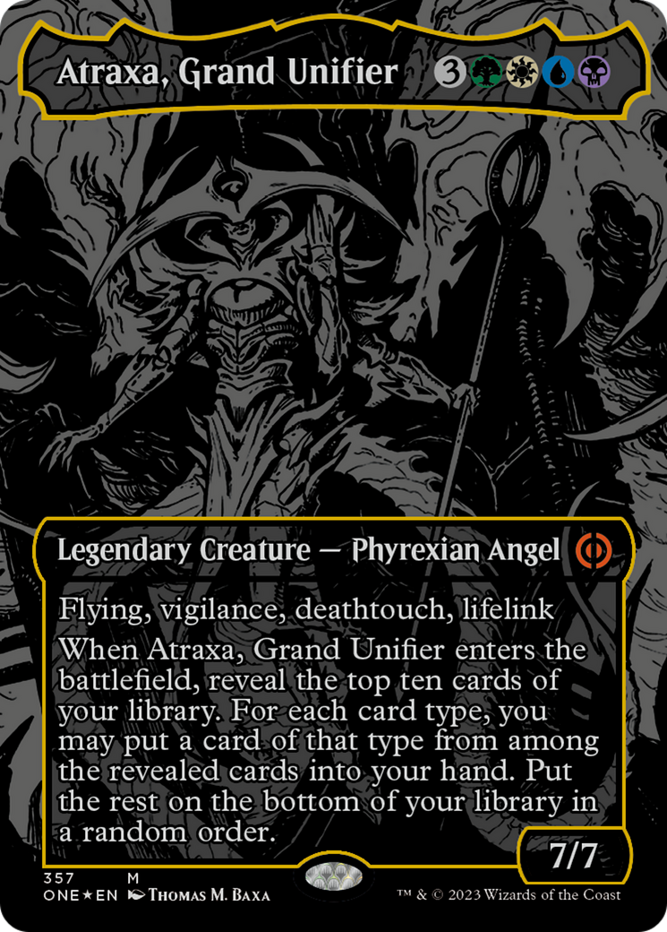 Atraxa, Grand Unifier (Oil Slick Raised Foil) [Phyrexia: All Will Be One] | L.A. Mood Comics and Games