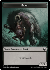 Beast (0010) (Ripple Foil) // Shapeshifter (0008) Double-Sided Token [Modern Horizons 3 Commander Tokens] | L.A. Mood Comics and Games