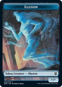 Illusion // Plant Double-Sided Token [Zendikar Rising Tokens] | L.A. Mood Comics and Games