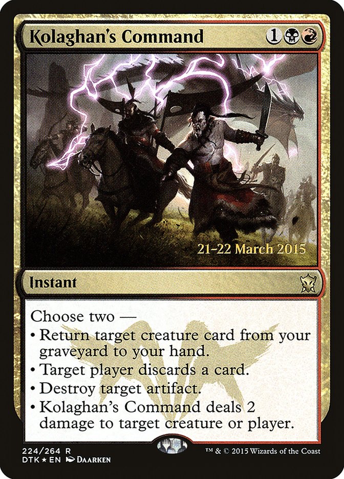 Kolaghan's Command [Dragons of Tarkir Prerelease Promos] | L.A. Mood Comics and Games