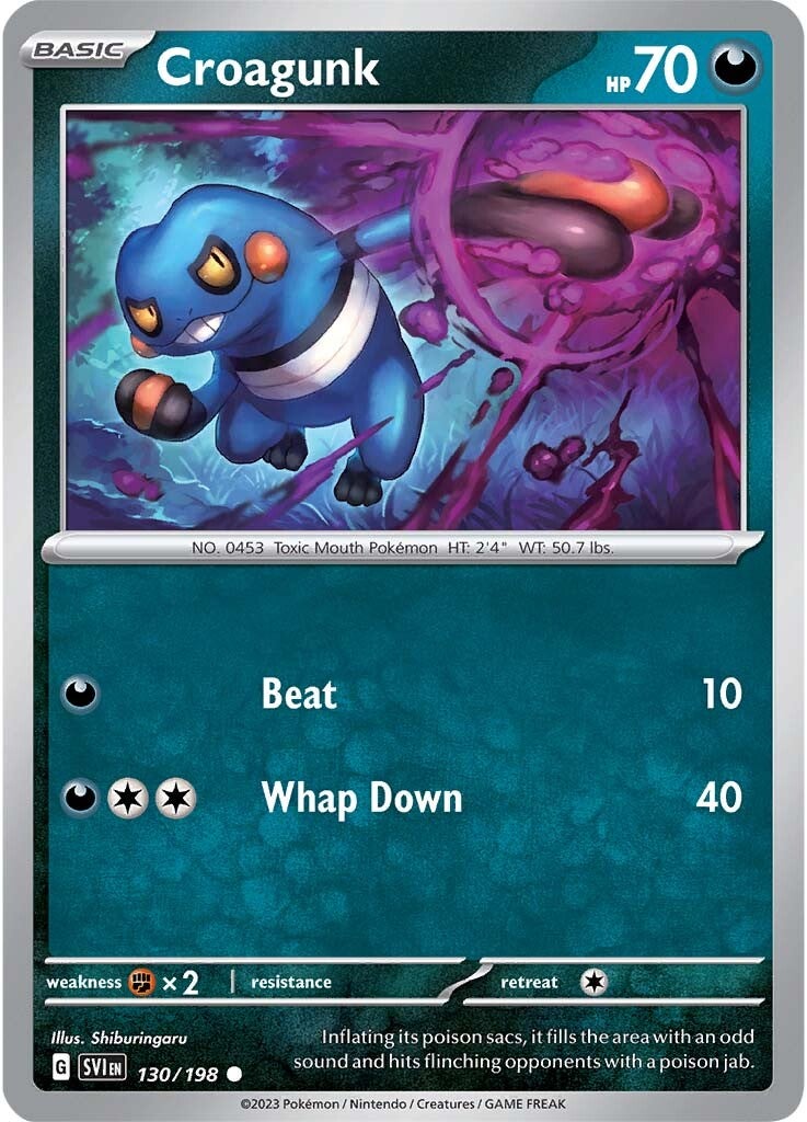 Croagunk (130/198) [Scarlet & Violet: Base Set] | L.A. Mood Comics and Games