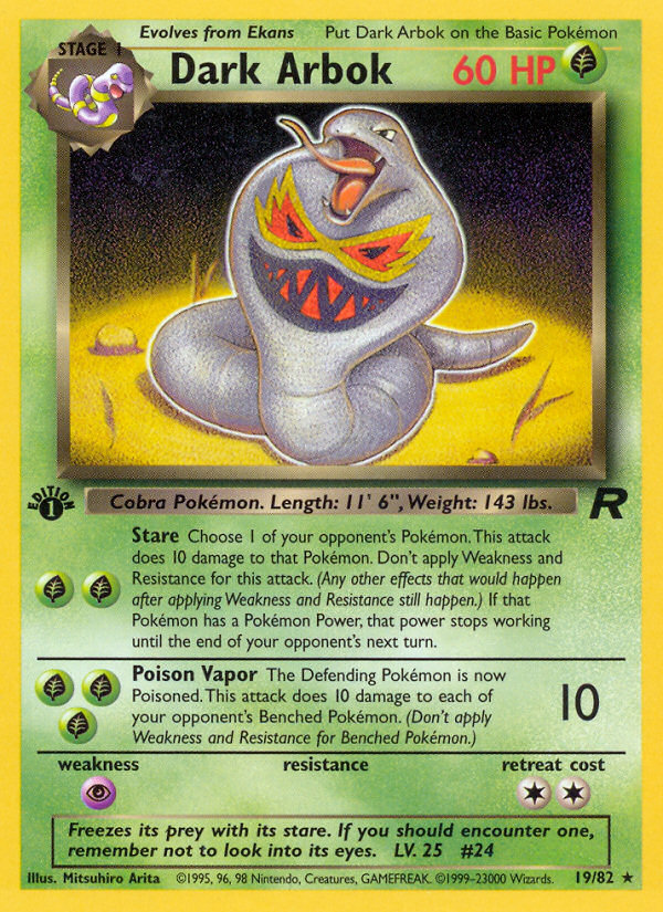 Dark Arbok (19/82) [Team Rocket 1st Edition] | L.A. Mood Comics and Games