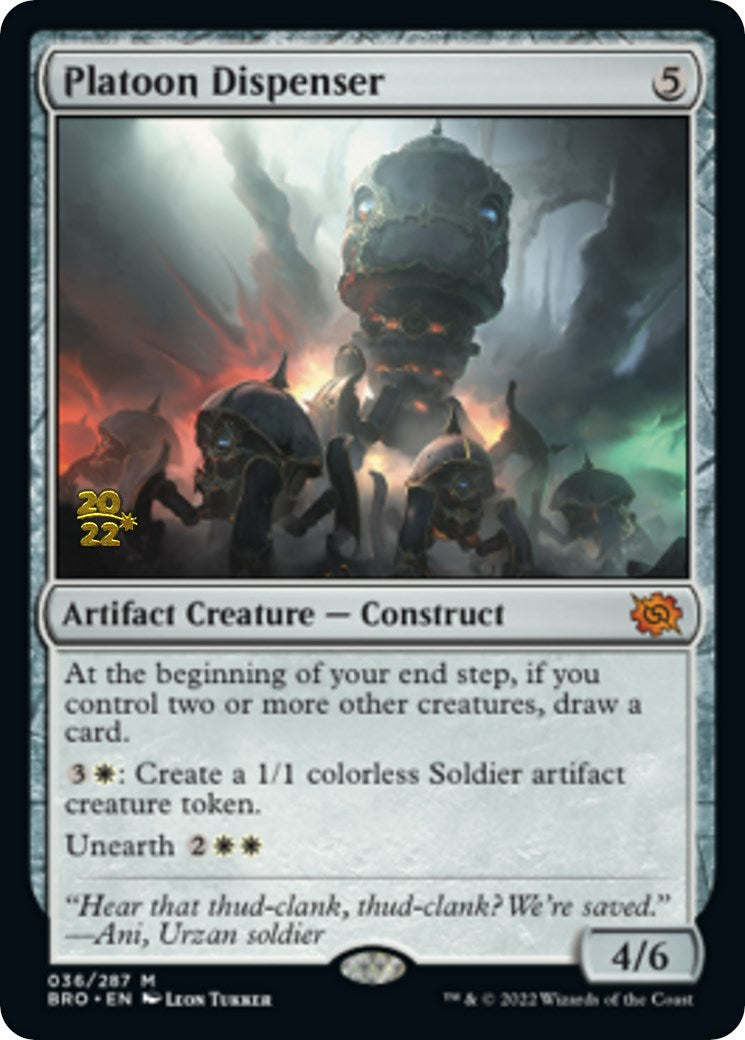 Platoon Dispenser [The Brothers' War Prerelease Promos] | L.A. Mood Comics and Games