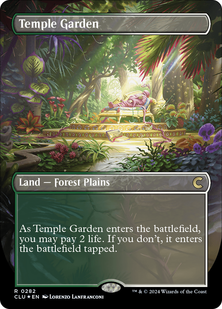 Temple Garden (Borderless) [Ravnica: Clue Edition] | L.A. Mood Comics and Games