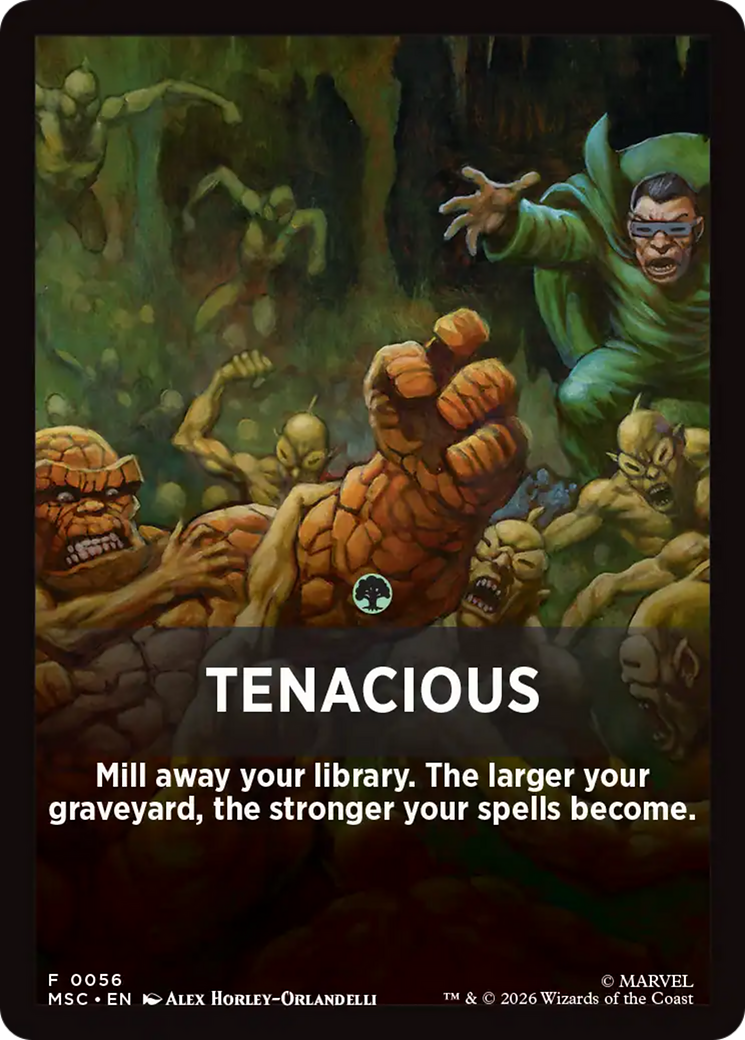 Tenacious Theme Card [Marvel Super Heroes Commander] | L.A. Mood Comics and Games